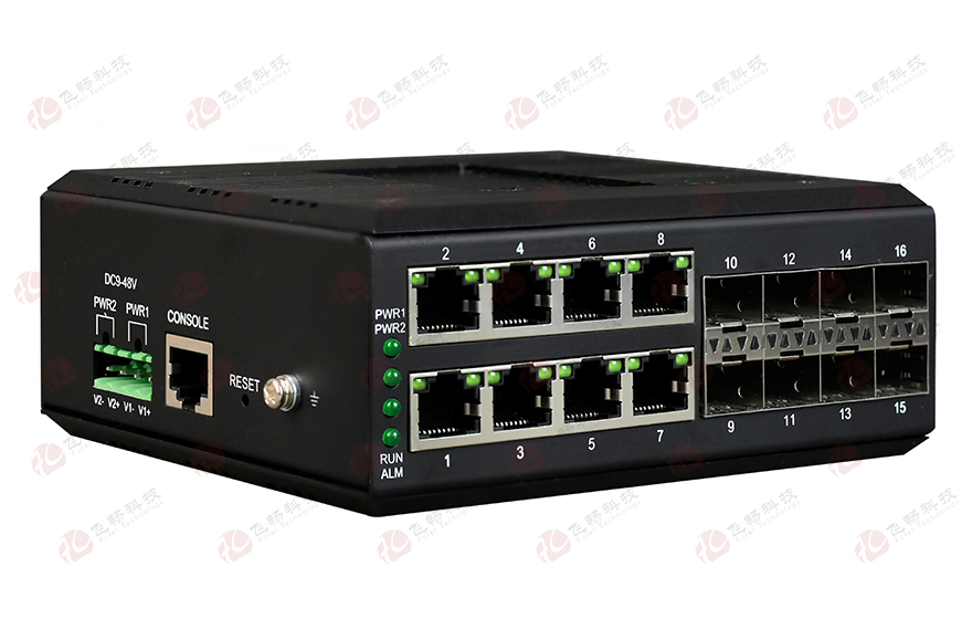 香蕉视频91黄片科技-工业轨式 管理型8路千兆电+8路千兆SFP光口